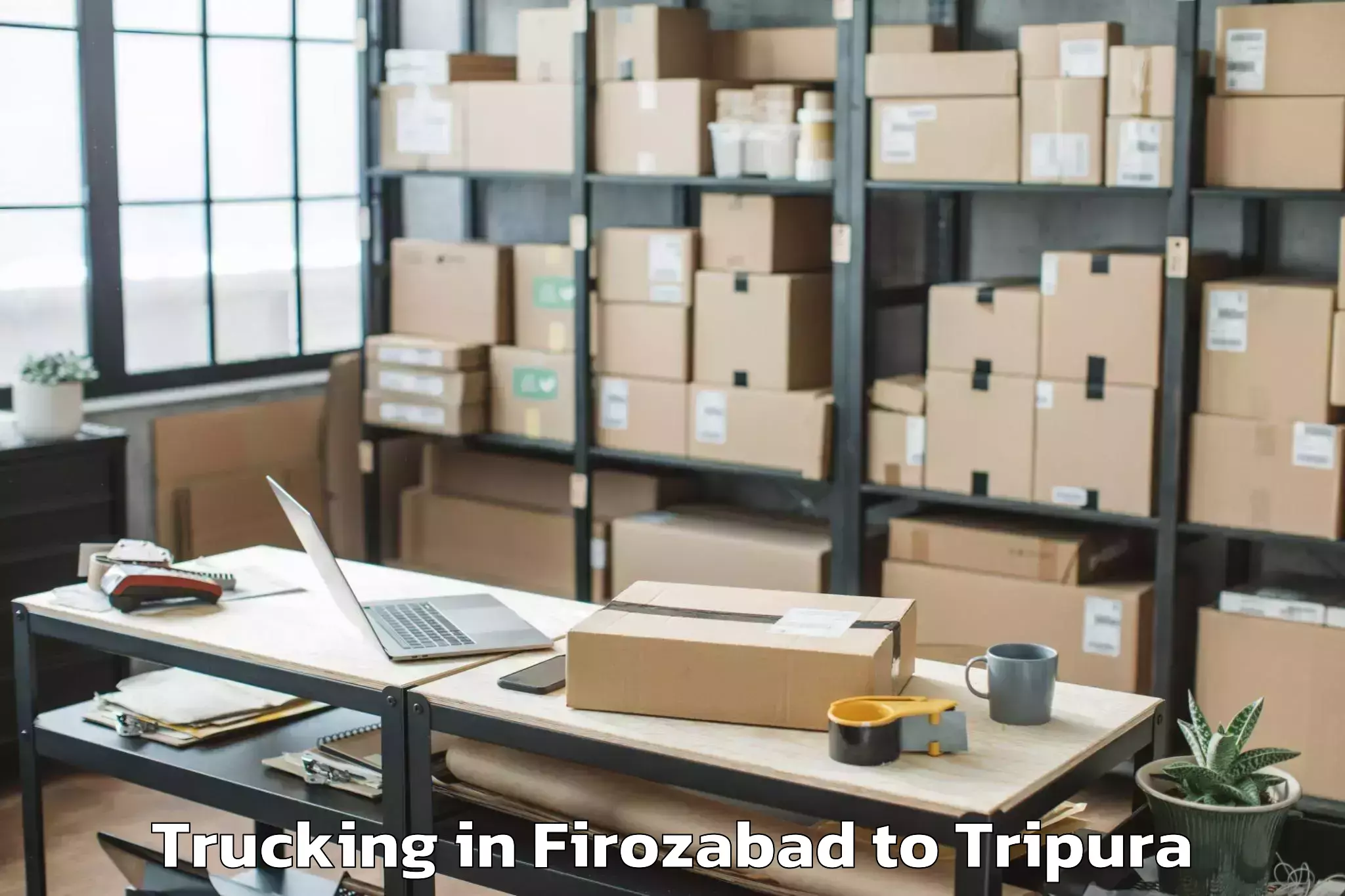 Professional Firozabad to Khowai Trucking